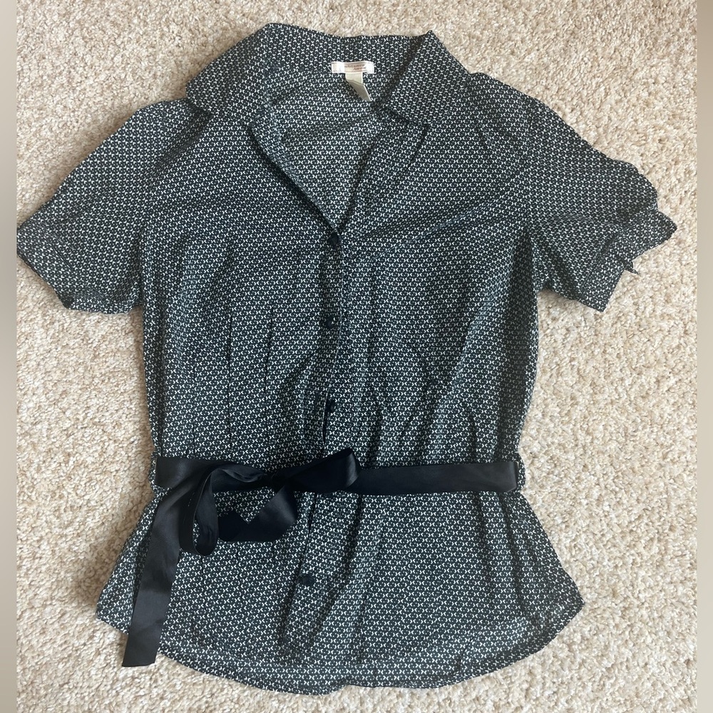 Ambiance Puff Sleeve Button Down Blouse
